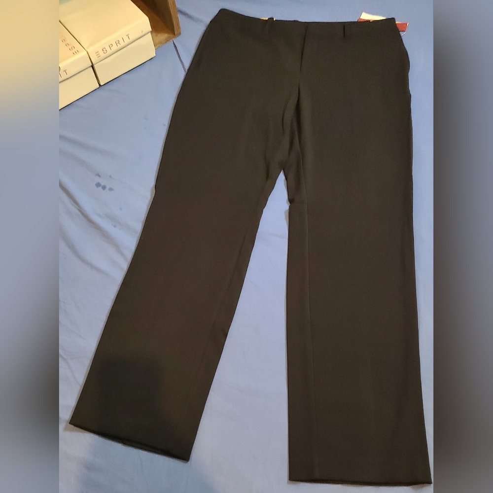 NWT Merona Women's Black Classic Fit Straight Hip/Thigh Pants Sz 12